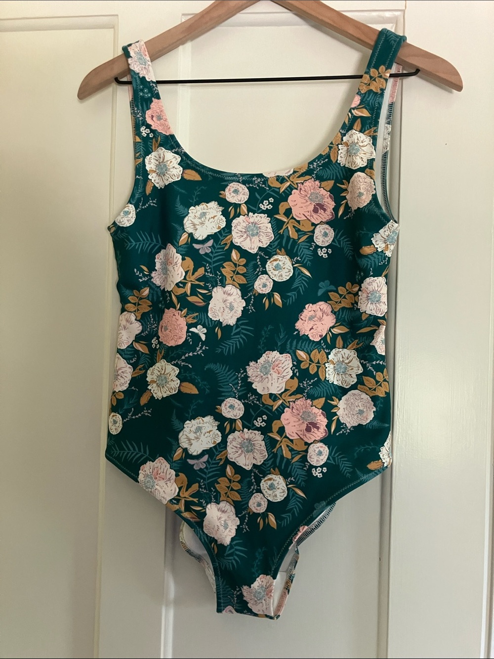 Teal Floral One-Piece Swimsuit